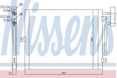 Радиатор кондиционера NISSENS 94715