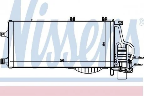 Радіатор кондиціонера NISSENS 94722