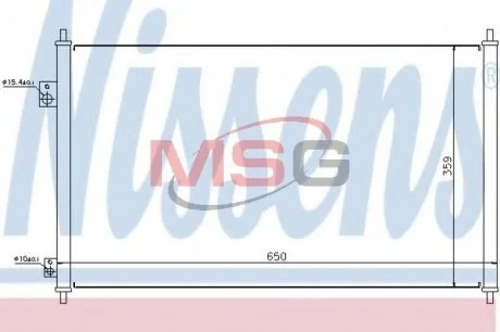 Фото радіатор кондиціонера NISSENS 94771 Радіатор кондиціонера NISSENS 94771