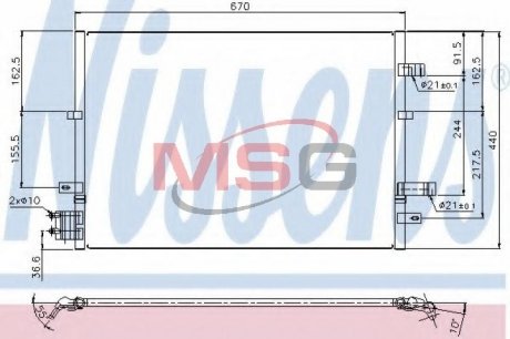 Радіатор кондиціонера NISSENS 94777