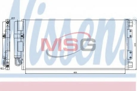 Фото радиатор кондиционера NISSENS 94781 Радиатор кондиционера NISSENS 94781