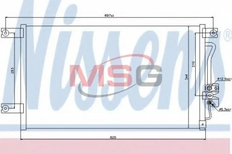 Фото радиатор кондиционера NISSENS 94790 Радиатор кондиционера NISSENS 94790