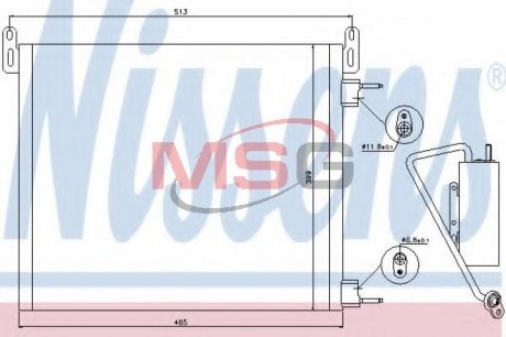 Радіатор кондиціонера NISSENS 94805