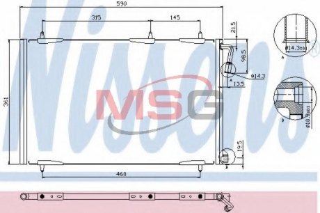 Радіатор кондиціонера NISSENS 94855