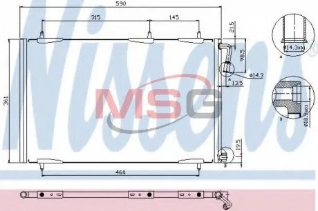 Фото 1 - радиатор кондиционера NISSENS 94855 Радиатор кондиционера NISSENS 94855 (фото 1)
