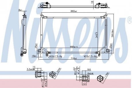 Радіатор кондиціонера NISSENS 94863