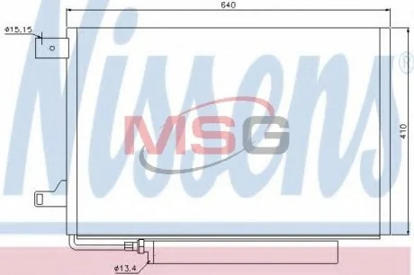 Фото радиатор кондиционера NISSENS 94911 Радиатор кондиционера NISSENS 94911