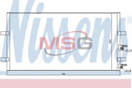 Фото радиатор кондиционера NISSENS 94915 Радиатор кондиционера NISSENS 94915