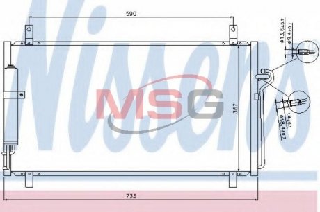 Радиатор кондиционера NISSENS 94935