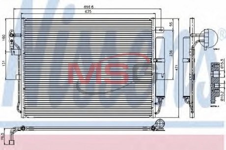 Радіатор кондиціонера NISSENS 94962