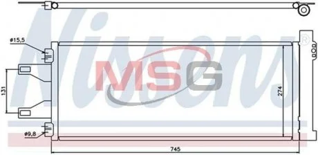 Фото радиатор кондиционера NISSENS 94986 Радиатор кондиционера NISSENS 94986