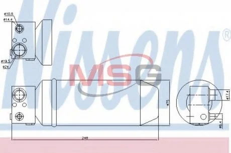 Осушитель, кондиционер NISSENS 95113