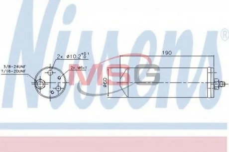 Осушитель кондиционера NISSENS 95323