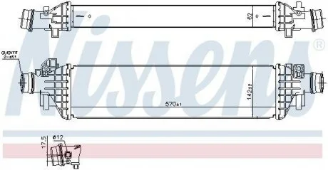 Радиатор двигателя воздуха NISSENS 961444