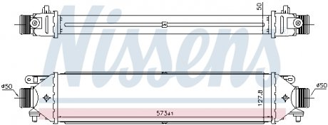 Інтеркулер ALFA GIULIETTA/FIAT DOBLO/OPEL COMBO 1,3D/1,6D 15- NISSENS 961464 (фото 1)