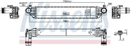 Інтеркулер JEEP COMPASS 1.4/1.6D/2.0D 12.16- NISSENS 961558