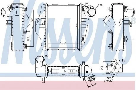 Фото інтеркулер SMART FORTWO 1.0 01.07- NISSENS 96177 Інтеркулер SMART FORTWO 1.0 01.07- NISSENS 96177