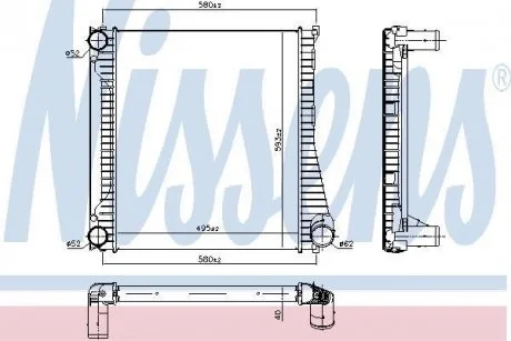 Радіатор наддуву NISSENS 96422