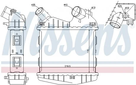 Фото радіатор наддуву NISSENS 96499 Радіатор наддуву NISSENS 96499
