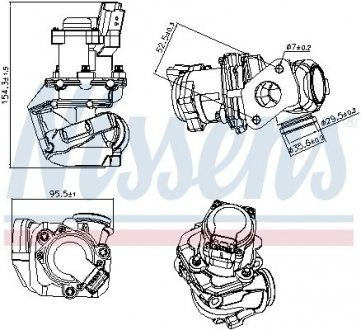 ZAWУR EGR Z SILNIKIEM KROKOWYM CITROEN C1 05-,C2 02-,FORD FIESTA VI 08-,PEUGEOT 1007 05-,BI NISSENS 98188