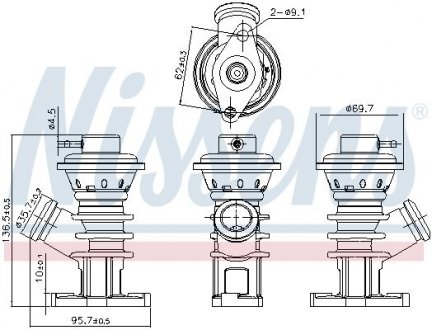 Клапан рециркуляціі ВГ (EGR) First Fit NISSENS 98191