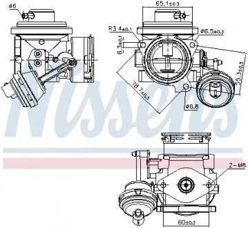 Клапан EGR VW NEW BEETLE 1.9D 02.01-09.10 NISSENS 98298