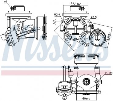 Клапан рециркуляціі ВГ (EGR) First Fit NISSENS 98299 (фото 1)