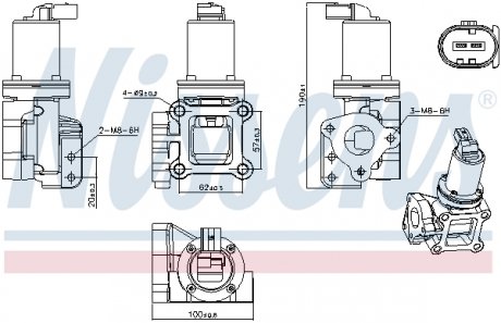 Клапан рециркуляціі ВГ (EGR) First Fit NISSENS 98309