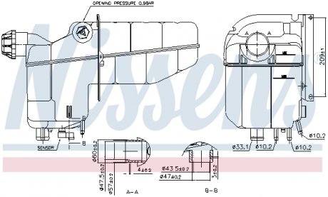 Расширительный бак охлаждения NISSENS 996020