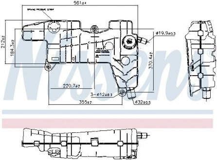 Компенсаційний бак, охолоджуюча рідина NISSENS 996026