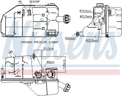 Розширювальний бак охолодження NISSENS 996062