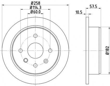 Диск тормозной задний Chevrolet Lacetti, Nubira 1.4, 1.6, 1.8 (05-) NISSHINBO ND6001K