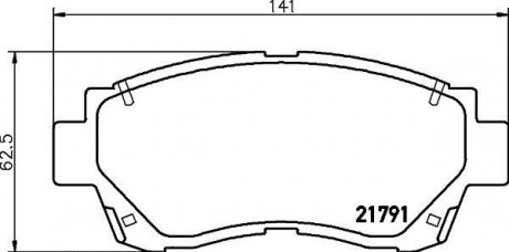 Колодки гальмові дискові передні Toyota Camry/Lexus ES 2.2, 3.0 (96-01) NISSHINBO NP1006