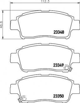 Колодки гальмові дискові передні Toyota Yaris 1.0, 1.3, 1.4 (01-05), Yaris 1.5 (10-) NISSHINBO NP1007 (фото 1)