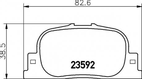 Колодки гальмові дискові задні Toyota Camry 2.2, 3.0 (96-01) NISSHINBO NP1035