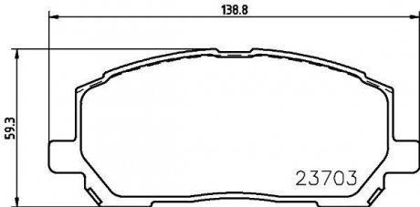 Колодки гальмові дискові передні Lexus RX 300 3.0 (00-03) NISSHINBO NP1041 (фото 1)