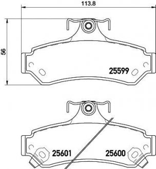 Колодки гальмові дискові задні Toyota Camry, RAV-4 2.0, 2.2, 2.4 (06-)/Lexus ES 250h, 300h (12-) NISSHINBO NP1056 (фото 1)