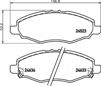 Колодки гальмові дискові передні Toyota Hilux 2.5 (04-) NISSHINBO NP1057