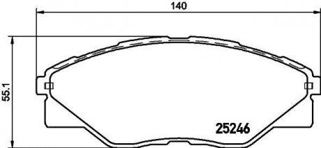 Колодки гальмові дискові передні Toyota Hilux 2.5 (05-) NISSHINBO NP1061