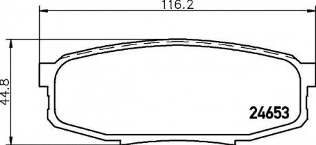 Колодки гальмові дискові задні Toyota Land Cruiser 4.5, 4.6, 4.7 (08-) NISSHINBO NP1064
