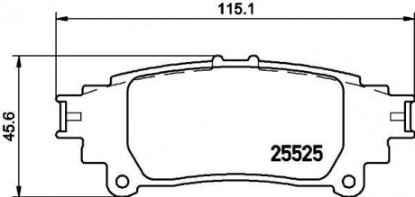 Колодки гальмові дискові задні Lexus GS, RX 350, 300h, 450h (08-) NISSHINBO NP1105