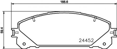 Колодки гальмові дискові передні Strong Ceramic Lexus RX 350, 450 (08-)/Lexus NX 200t, 300h (14-)/RAV-4 2.0 (15-) NISSHINBO NP1109SC