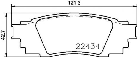 Колодки гальмові дискові задні TOYOTA CAMRY (_V7_) (17-), RAV 4 V (_A5_) (18-), C-HR (_X1_) (16-) NISSHINBO NP1112