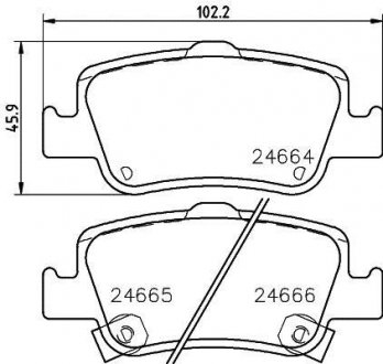 Колодки гальмові дискові задні Toyota Auris 1.4, 1.6, 1.8, 2.0 (06-) NISSHINBO NP1114