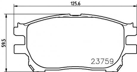 Колодки гальмові дискові передні Toyota Previa 2.0, 2.4 (00-06) NISSHINBO NP1123