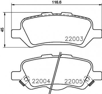 Колодки гальмові дискові задні Toyota Venza 2.7 (08-) NISSHINBO NP1126