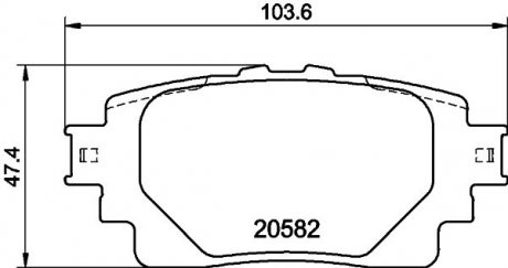 Колодки гальмові дискові задні Toyota Corolla (E21) (19-) NISSHINBO NP1171