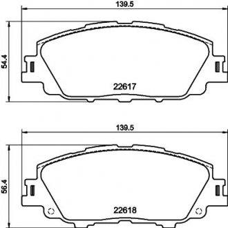 Колодки гальмові дискові передні Toyota Corolla (E21) (19-) NISSHINBO NP1176