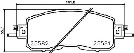 Колодки гальмові дискові передні Nissan Teana 2.5 (13-) NISSHINBO NP2040