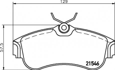 Колодки гальмові дискові передні Nissan Almera 1.5, 1.8, 2.2 (00-) NISSHINBO NP2053